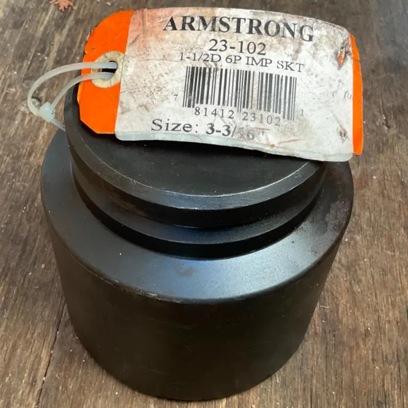 Armstrong 3-3/16-Inch 6-Point Impact Socket – 1-1/2-Inch Drive, Durable Steel