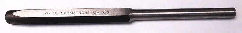 Armstrong 3/8-Inch x 8-Inch Pin Punch – Hardened Steel, USA-Made (70-049)