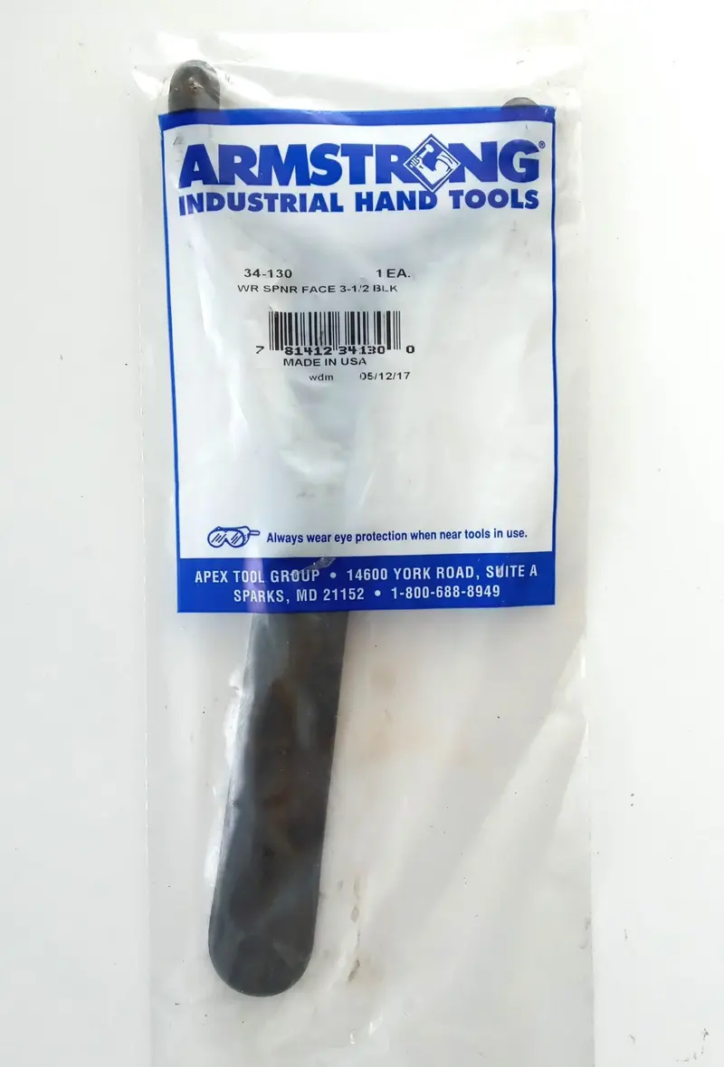Armstrong 34-130 Double-Pin Spanner Wrench – 3-1/2-inch Face, USA-Made