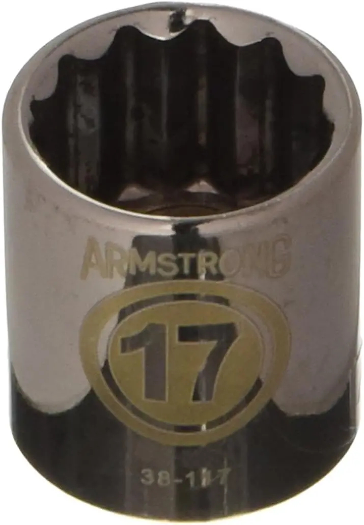 Armstrong 38-117 17mm 12-Point 3/8-Inch Drive Metric Socket – USA-Made