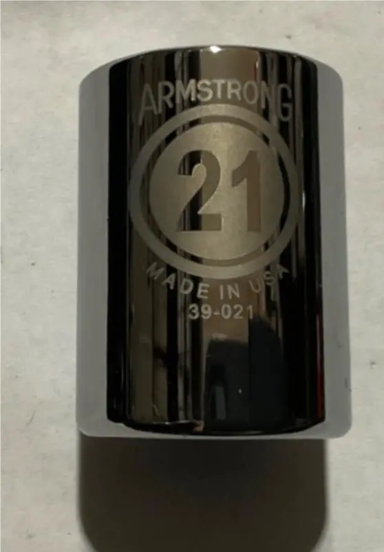 Armstrong 39-021 21 mm 1/2″ Drive 6-Point Standard Socket – USA-Made