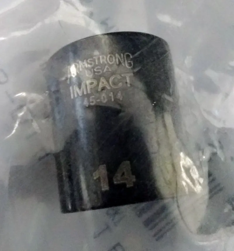 Armstrong 45-014 1/4-Inch Drive 6-Point Impact Socket – 14mm, Made in USA
