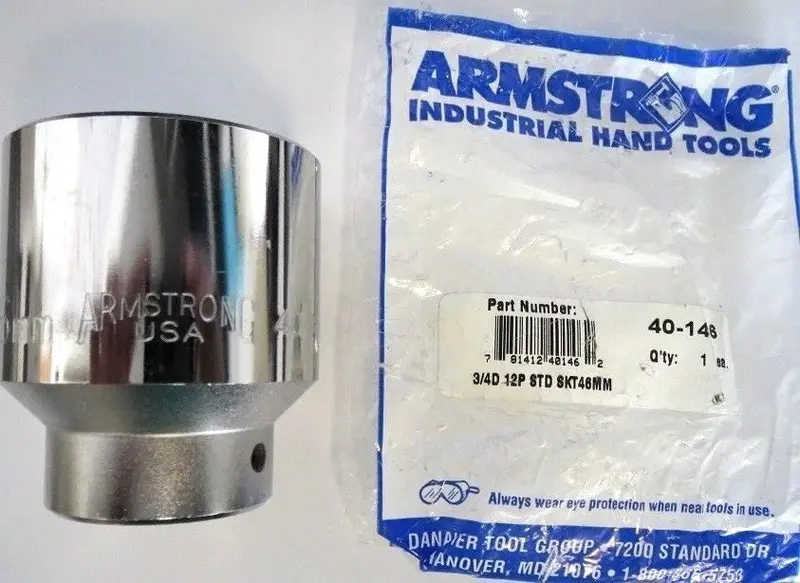 Armstrong 46mm 3/4-Inch Drive 12-Point Socket – Made in USA
