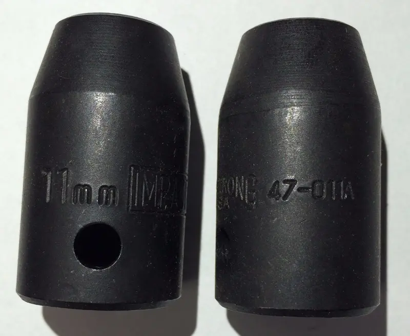 Armstrong 47-011A 11mm 1/2-Inch Drive 6-Point Impact Socket – 2-Pack, USA-Made