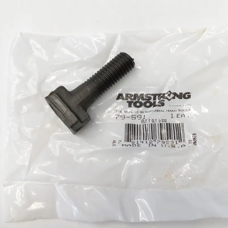 Armstrong 79-591 Compact T-Slot Bolt – 1/2″ × 2″, Precision Machined, USA