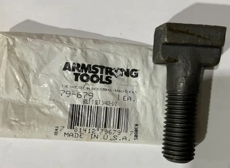Armstrong 79-679 T-Slot Bolt – 3/4″ × 2-1/2″, Heavy-Duty, Made in USA