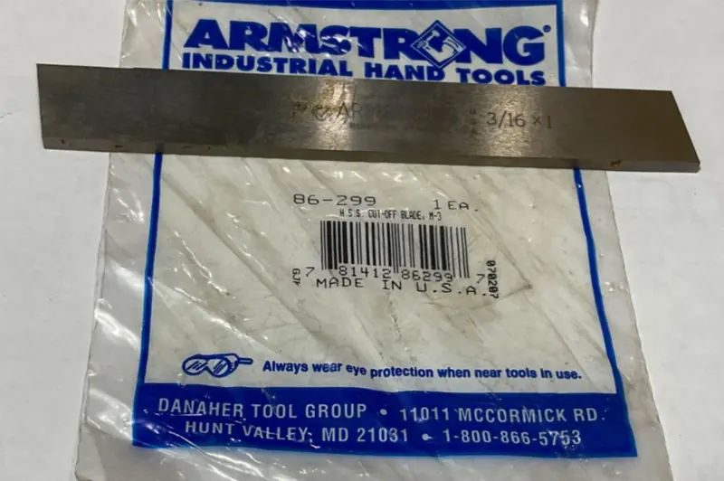 Armstrong 86-299 3/16″ × 1″ M2 HSS Cut-Off Blade – Heavy-Duty, USA-Fabricated