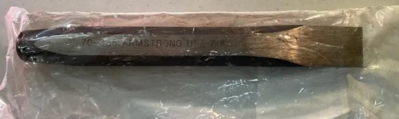 Armstrong Heavy-Duty Cold Chisel — 7/8″ x 3/4″ x 7.5″, Tool Steel