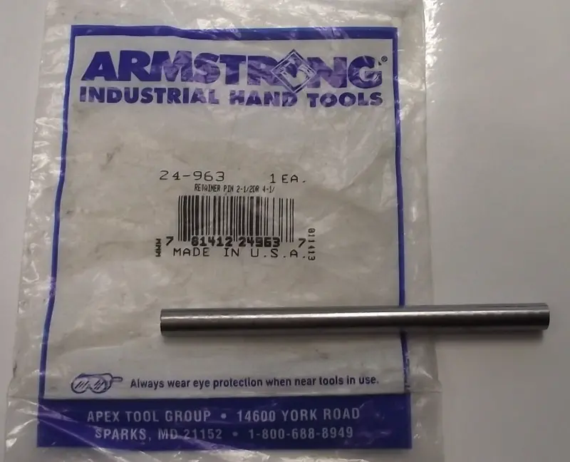 Armstrong Retainer Pin – 2-1/2″ Drive Compatible, 4-1/2″ Length, USA-Made