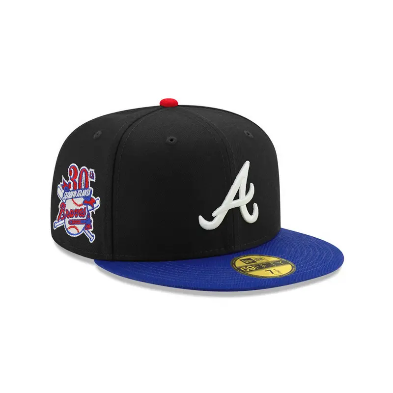 Atlanta Braves 30th Anniversary Black & Royal Two-Tone SP 59Fifty Fitted Cap