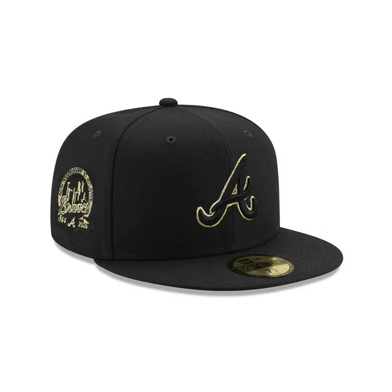 Atlanta Braves 40th Anniversary Black Metallic and Gold SP 59Fifty Fitted Cap