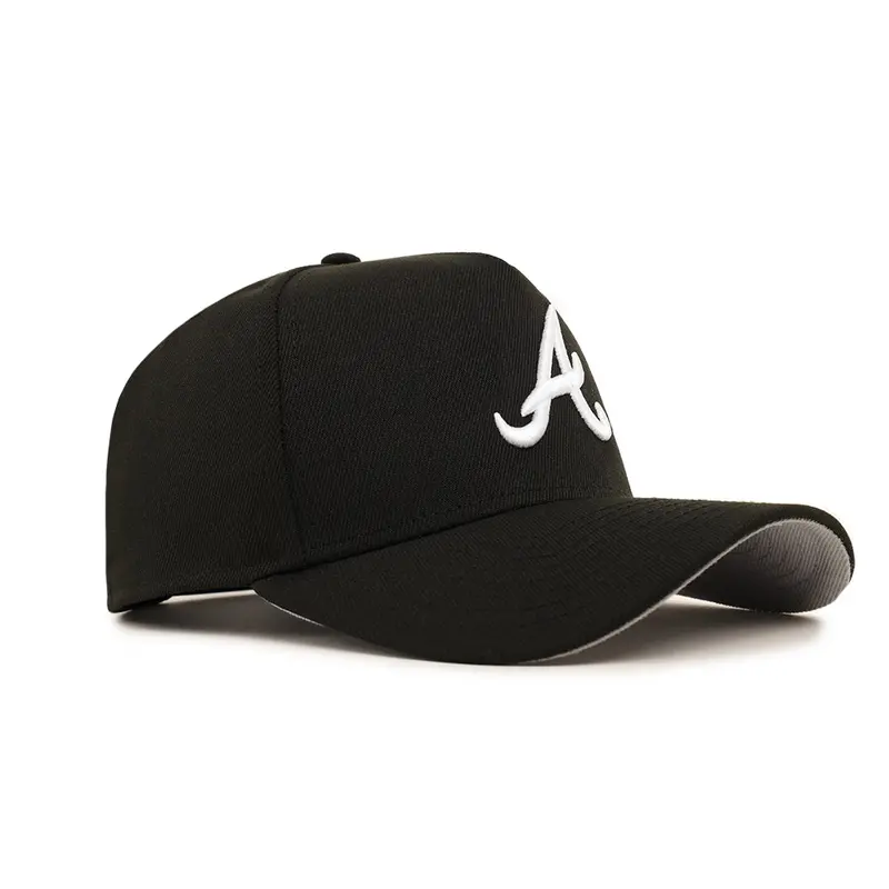Atlanta Braves 9Forty A-Frame Snapback – Black on White