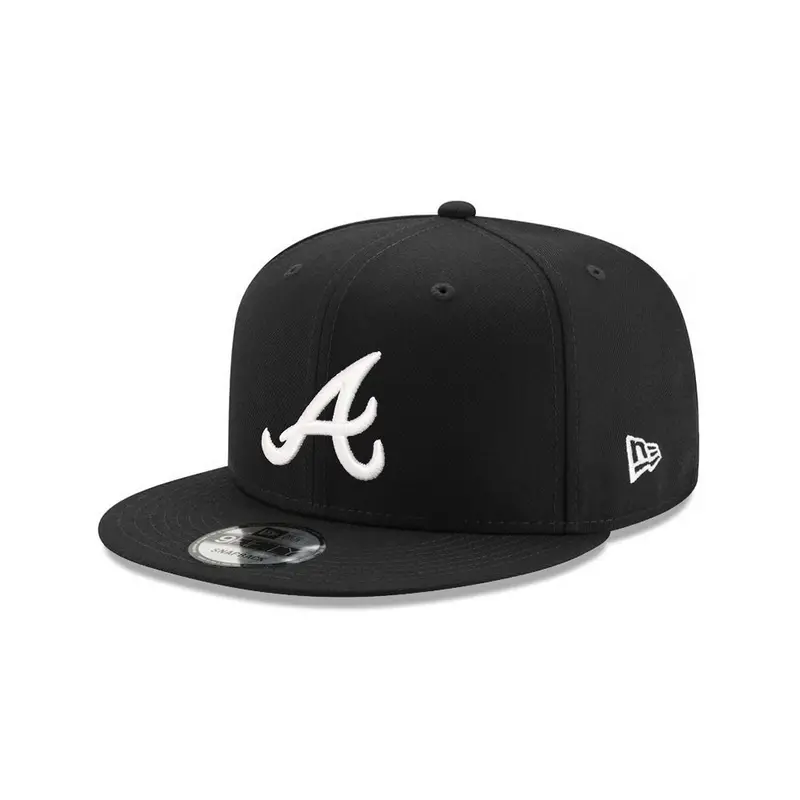 Atlanta Braves Black-and-White 9Fifty Snapback Cap