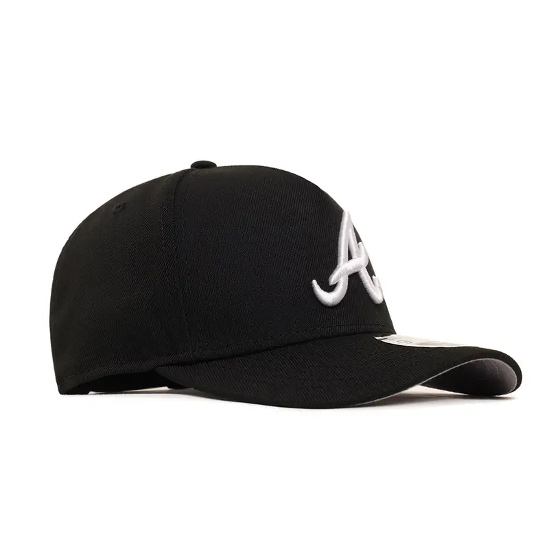 Atlanta Braves Black-on-White 9Forty M-Crown A-Frame Snapback