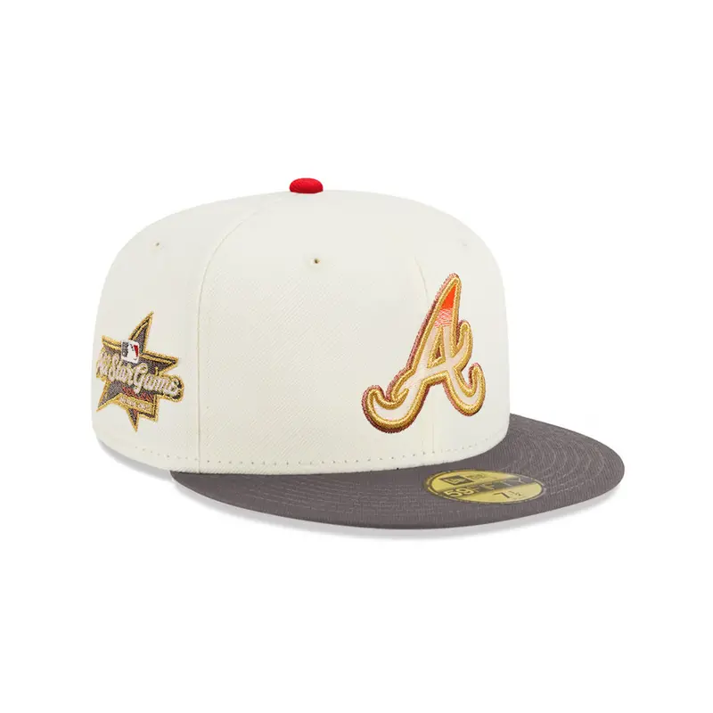 Atlanta Braves Chrome Graphite & White 2-Tone 2025 All-Star Game SP 59Fifty Fitted Cap