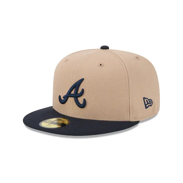 Atlanta Braves Navy & Camel 59Fifty Fitted Cap