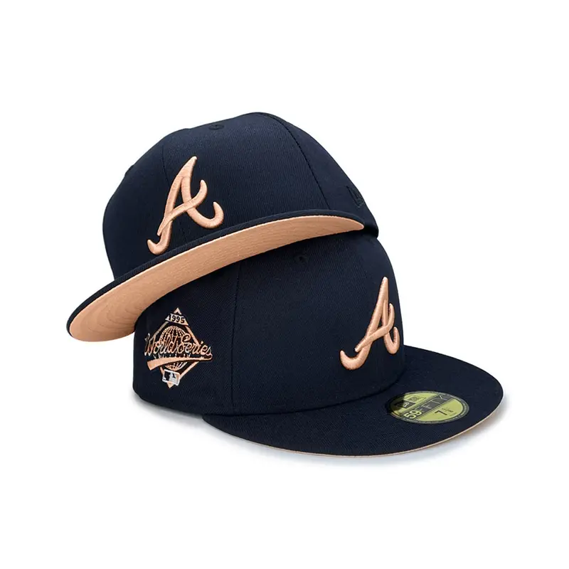Atlanta Braves Navy & Peach 1995 World Series Anniversary 59Fifty Fitted Hat