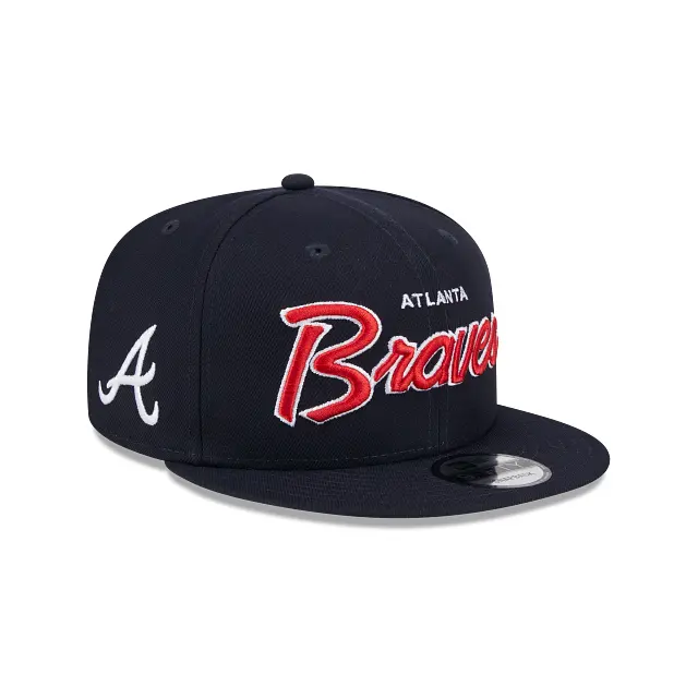Atlanta Braves Official Script Logo 9Fifty Snapback – Team Colors