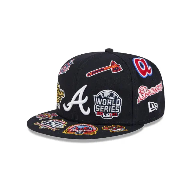 Atlanta Braves Team-Color All-Over Print 59Fifty Fitted Cap