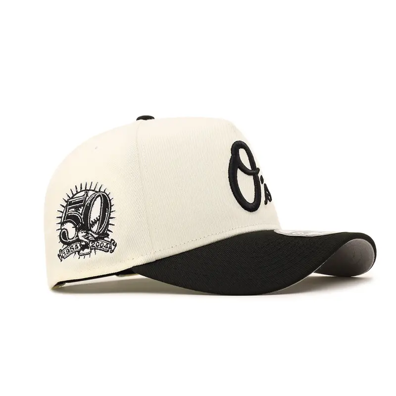 Baltimore Orioles 50th Anniversary Chrome-Black Two-Tone 9Forty A-Frame Snapback