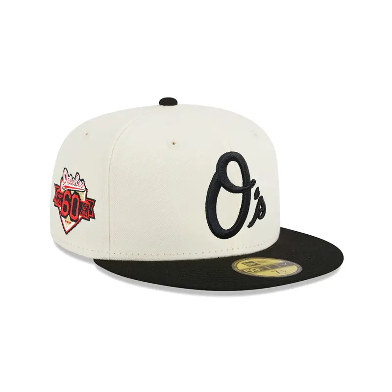Baltimore Orioles 60th Anniversary Chrome & Black SP 59Fifty Fitted Cap