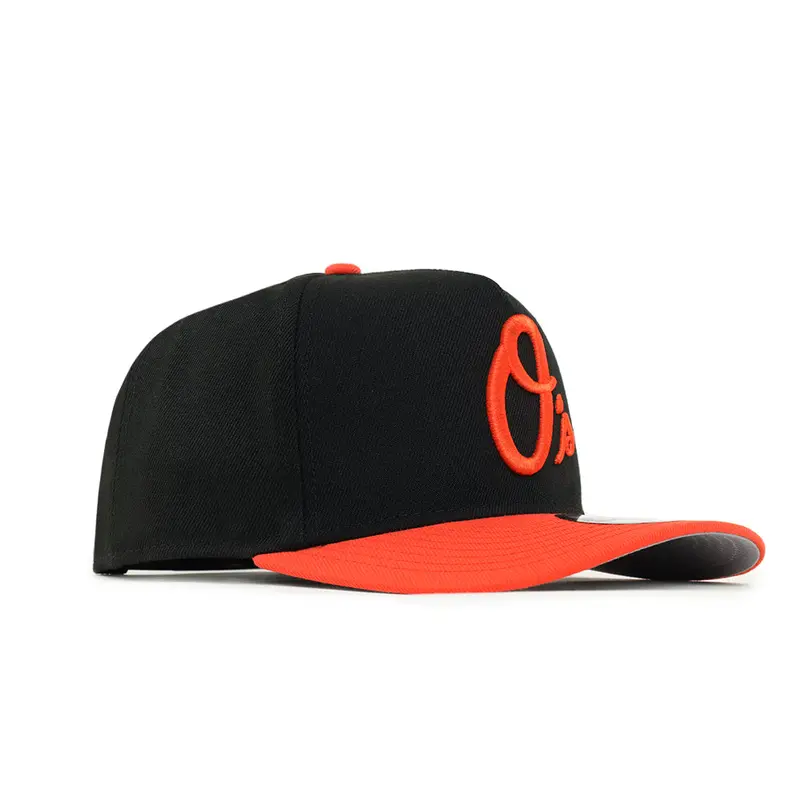 Baltimore Orioles Solid Black 9Fifty A-Frame Snapback Hat