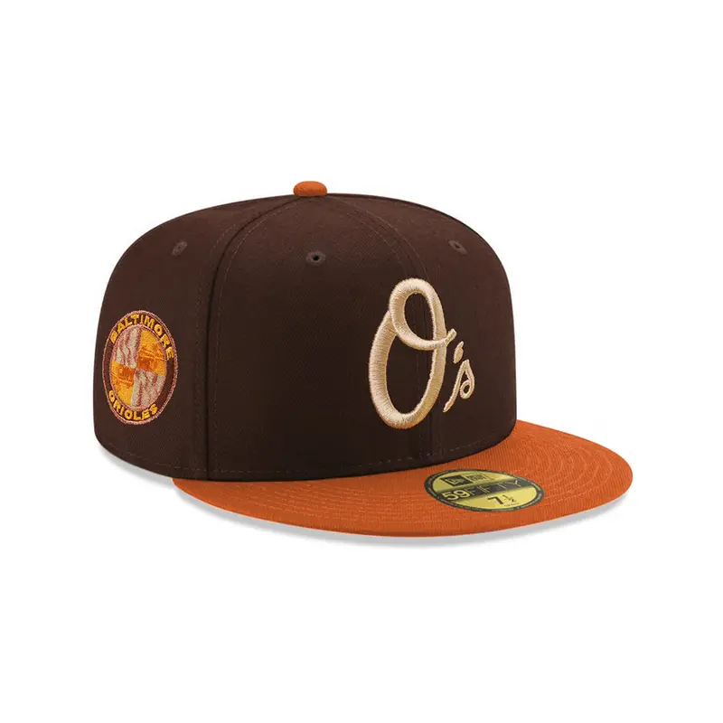 Baltimore Orioles Team Crest Brown-and-Rust Cap – SP 59Fifty Fitted