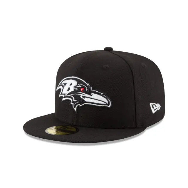 Baltimore Ravens Black-and-White 59Fifty Fitted Cap – Classic Contrast Look
