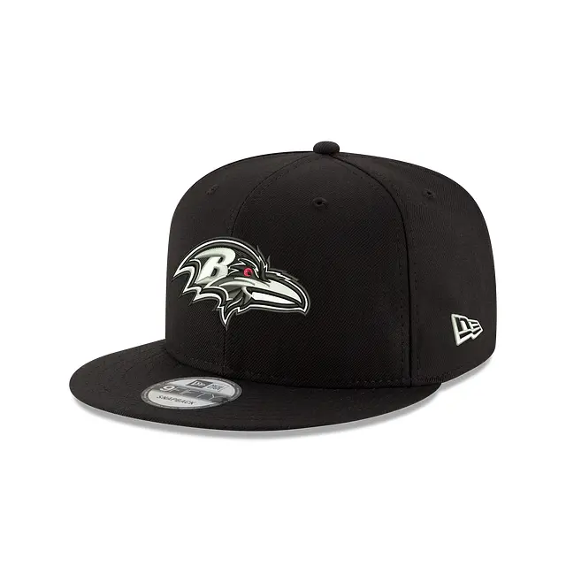 Baltimore Ravens Black-and-White 9Fifty Snapback Cap – Adjustable Casual Fit