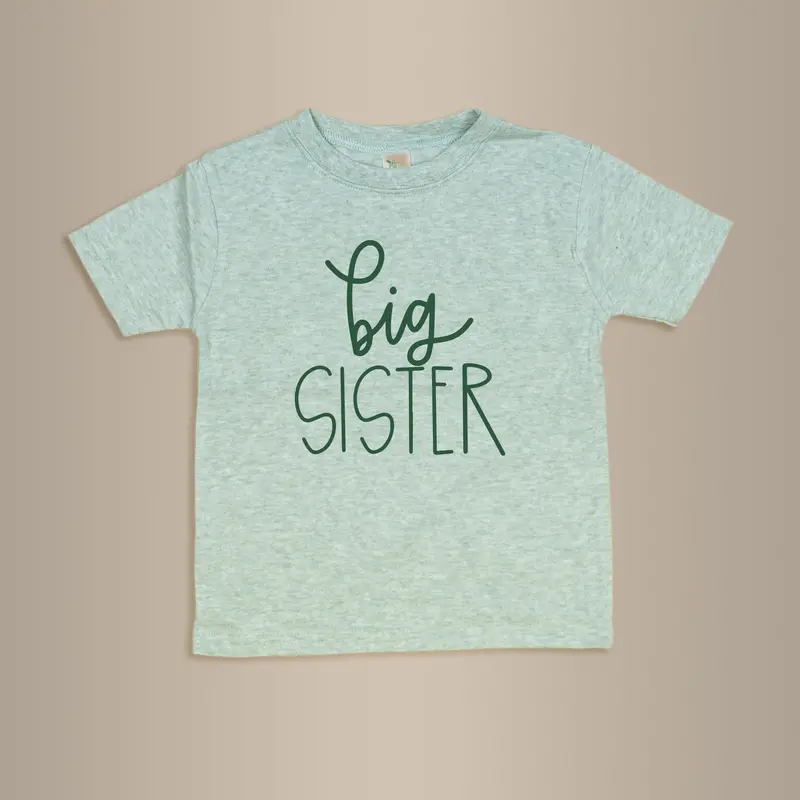 Big Sister Heathered Sage T-Shirt