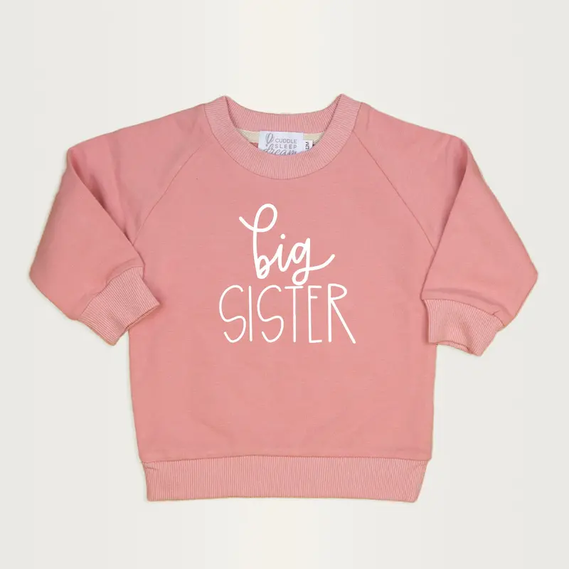Big Sister Soft Pink Fleece Sweatshirt