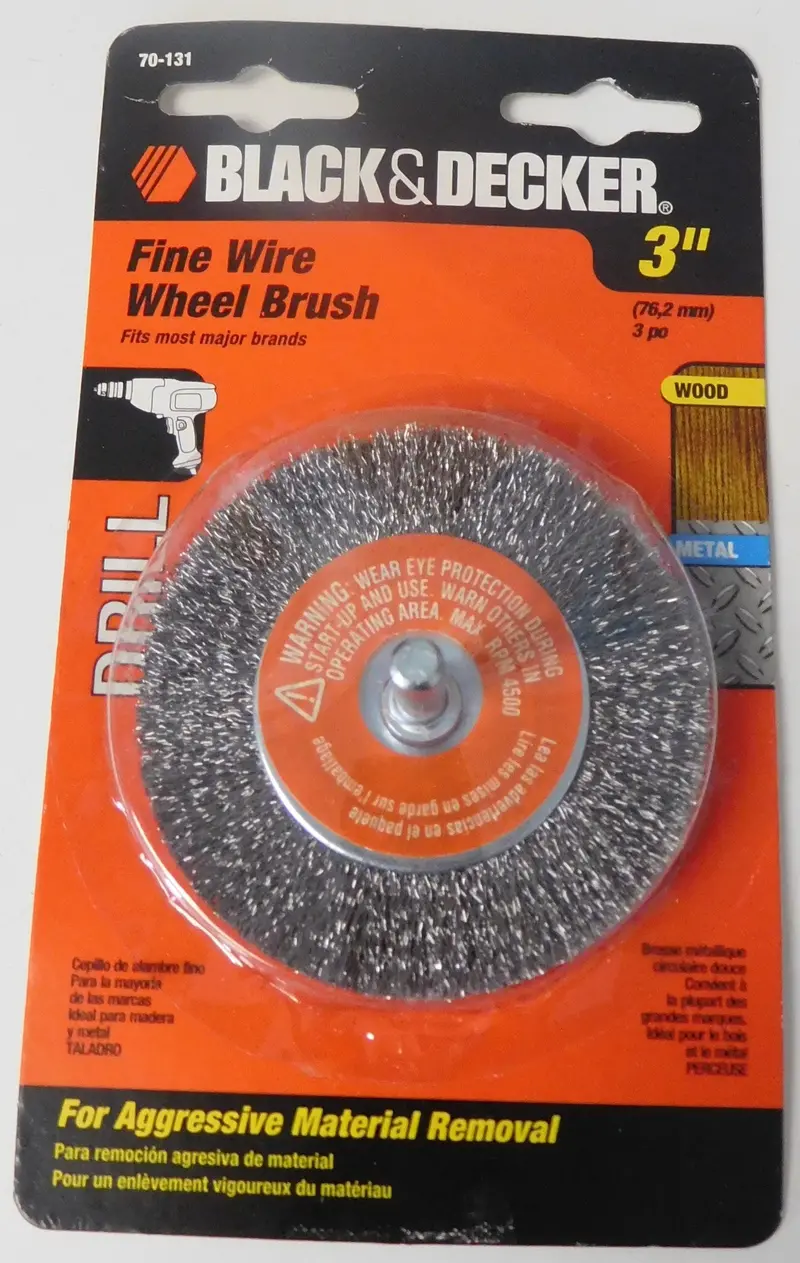 BLACK+DECKER 3″ Fine Wire Wheel Brush – For Detail Cleaning & Finishing