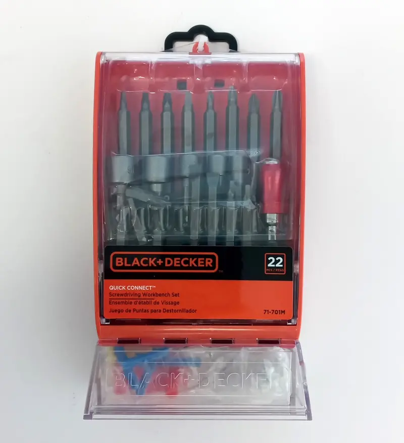 Black+Decker 71-701M Screwdriving Workbench Kit – 22-Piece Quick-Connect System