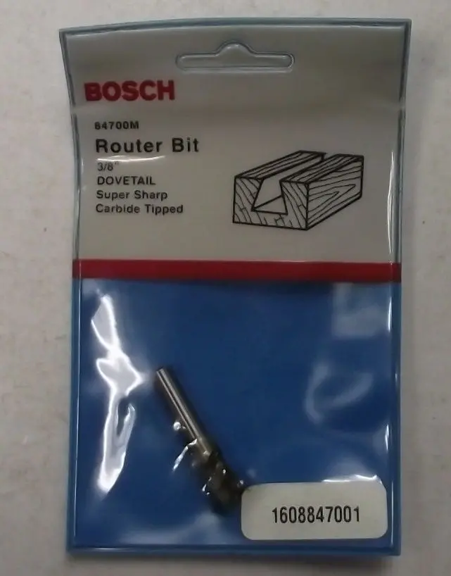 Bosch 84700M Dovetail Router Bit – 1/4″ Shank, 3/8″ Cut Diameter
