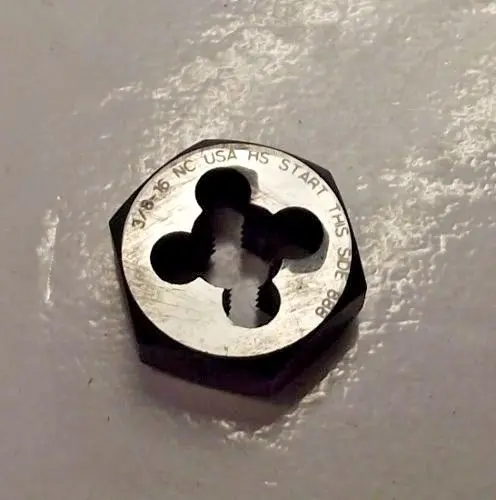 Bosch HSS Hex Die – 3/8-16 Thread, LM2510 Grade, Made in USA (Part #1609410196)