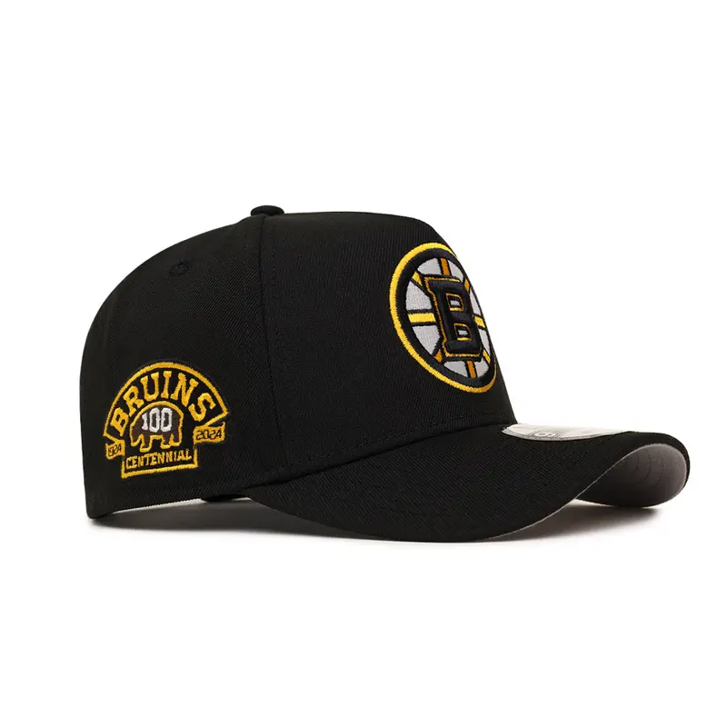 Boston Bruins Centennial Black Snapback – NHL A-Frame 9Forty Hat