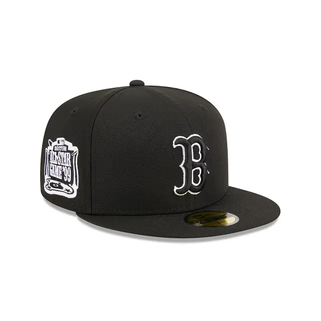 Boston Red Sox 1999 MLB All-Star Game Black & White Side Patch 59Fifty Fitted Cap