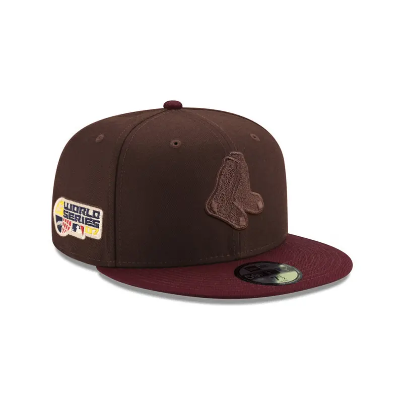 Boston Red Sox 2007 World Series SP 59Fifty Fitted – Brown & Maroon Two-Tone