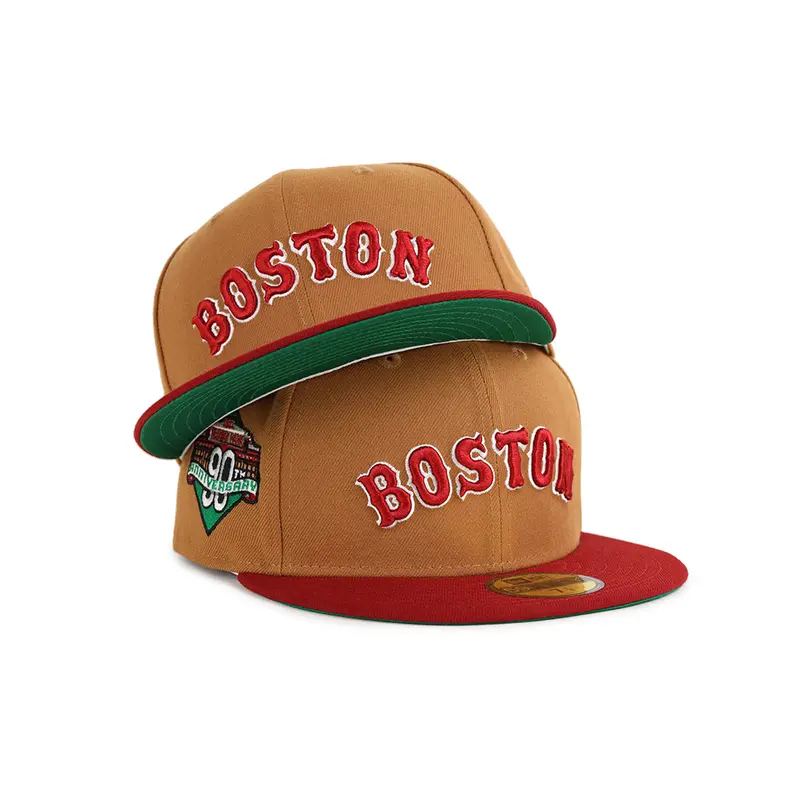 Boston Red Sox Bronze & Red Two-Tone Fenway Park 90th Anniversary 59Fifty Fitted Cap