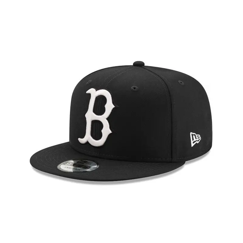 Boston Red Sox Minimalist Black-on-White MLB Logo 9Fifty Snapback