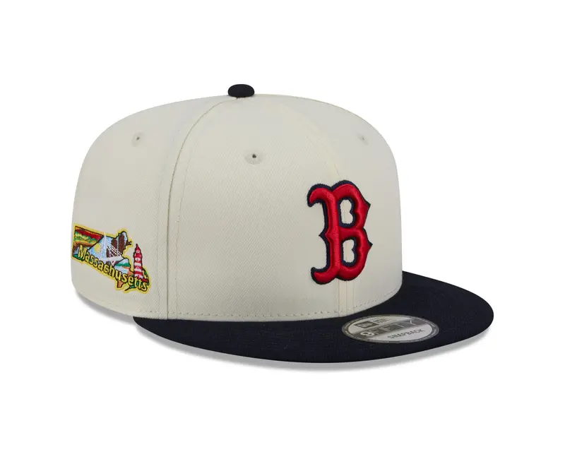 Boston Red Sox Navy Chrome State Edition 9Fifty Snapback