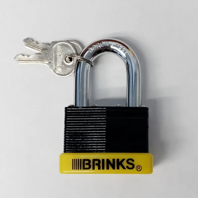 Brinks Heavy-Duty 50mm Weatherproof Laminated Steel Padlock with Borosilicon Shackle