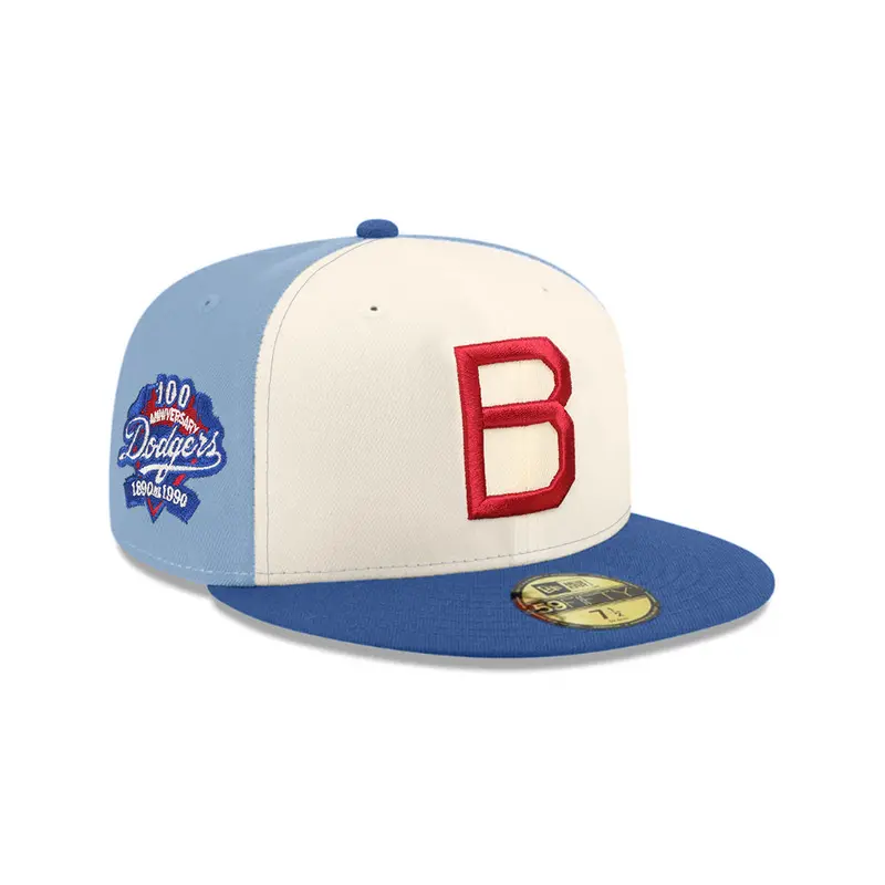 Brooklyn Dodgers Chrome Blue Tri-Color 100th Anniversary 59Fifty Fitted Cap