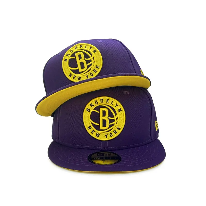 Brooklyn Nets Purple-and-Yellow UV-Protected 59Fifty Fitted Cap