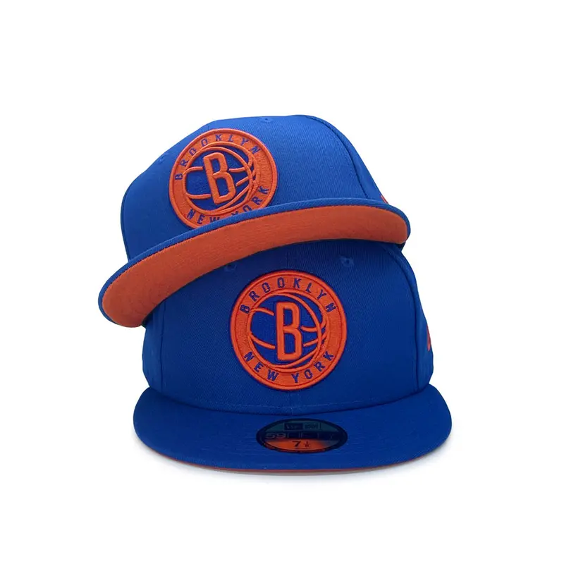 Brooklyn Nets Royal-and-Orange UV-Protected 59Fifty Fitted Cap
