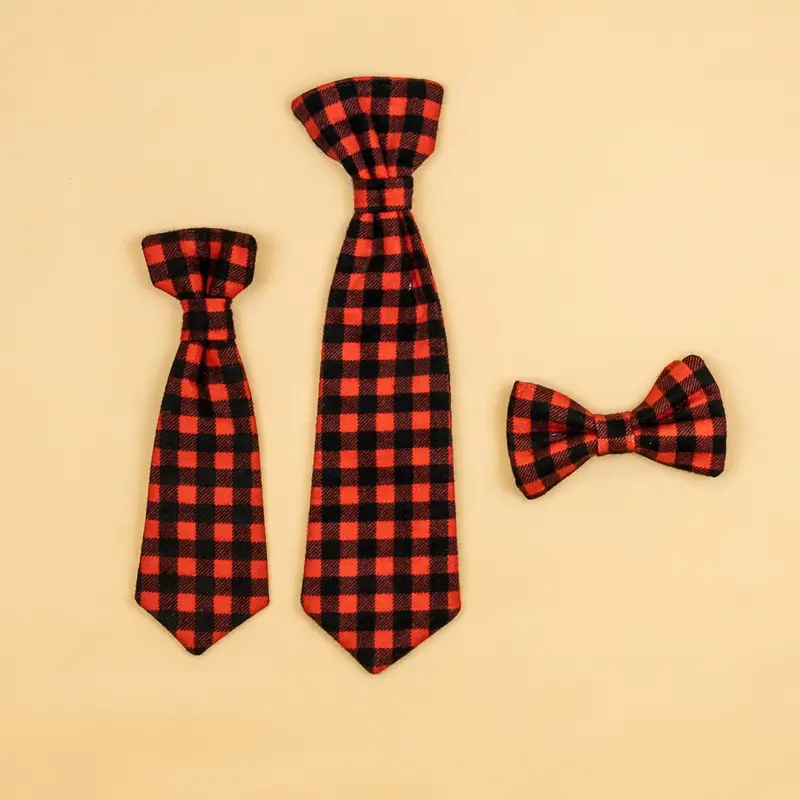 Buffalo Check Snap-On Necktie for Babies
