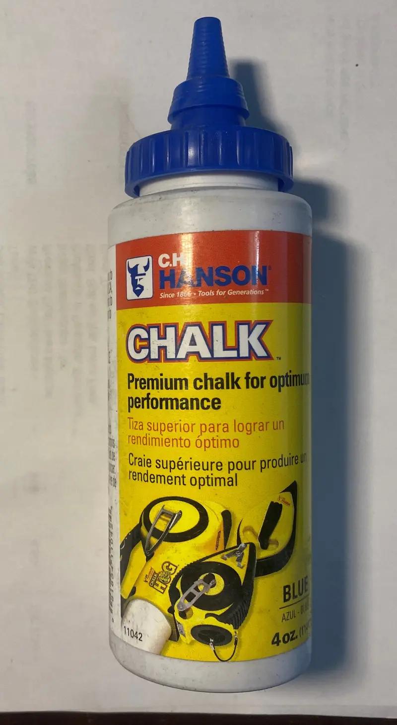 C.H. Hanson 11042 Blue Chalk Refill Bottle – 4 oz, Premium Formula, USA-Made