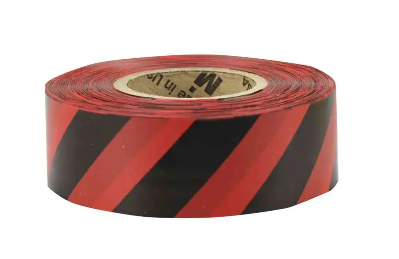 C.H. Hanson 17057 Standard Flagging Tape – Red & Black Stripes, 1-3/16″ x 300 ft