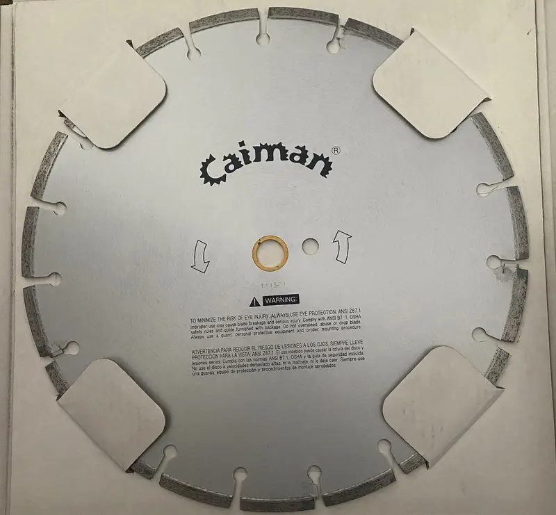 Caiman 17112 Premium Segmented Diamond Saw Blade – 11-7/8-Inch, 3/4-Inch to 1-Inch Arbor