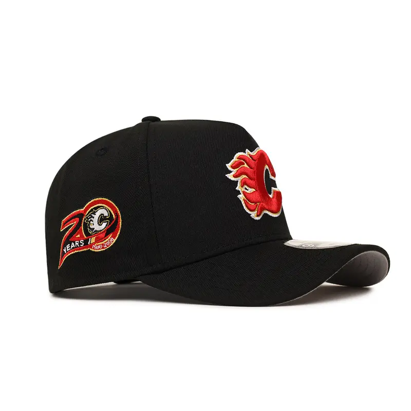 Calgary Flames 20th Anniversary Black Snapback – NHL A-Frame 9Forty Cap